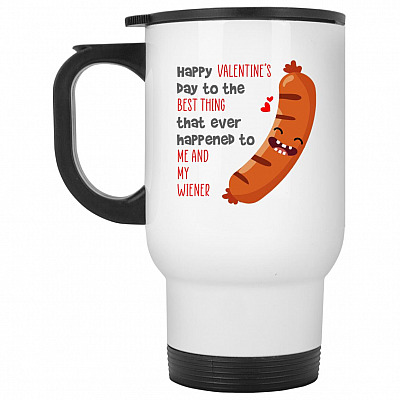 14 oz. White Travel Mug