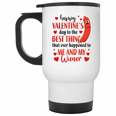 14 oz. White Travel Mug