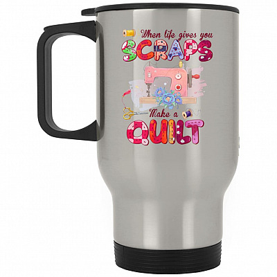 14 oz. Silver Travel Mug