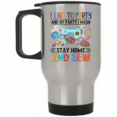 14 oz. Silver Travel Mug