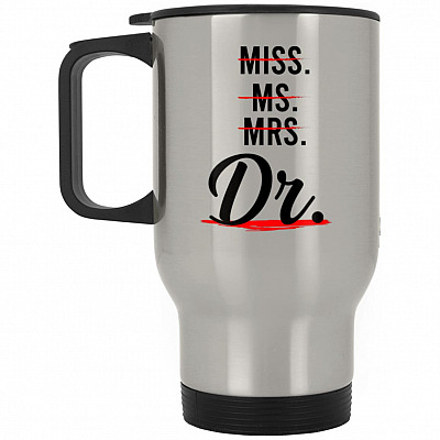 14 oz. Silver Travel Mug