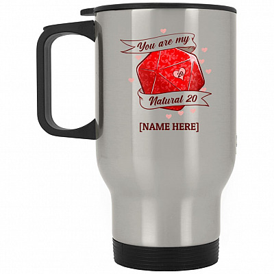 14 oz. Silver Travel Mug