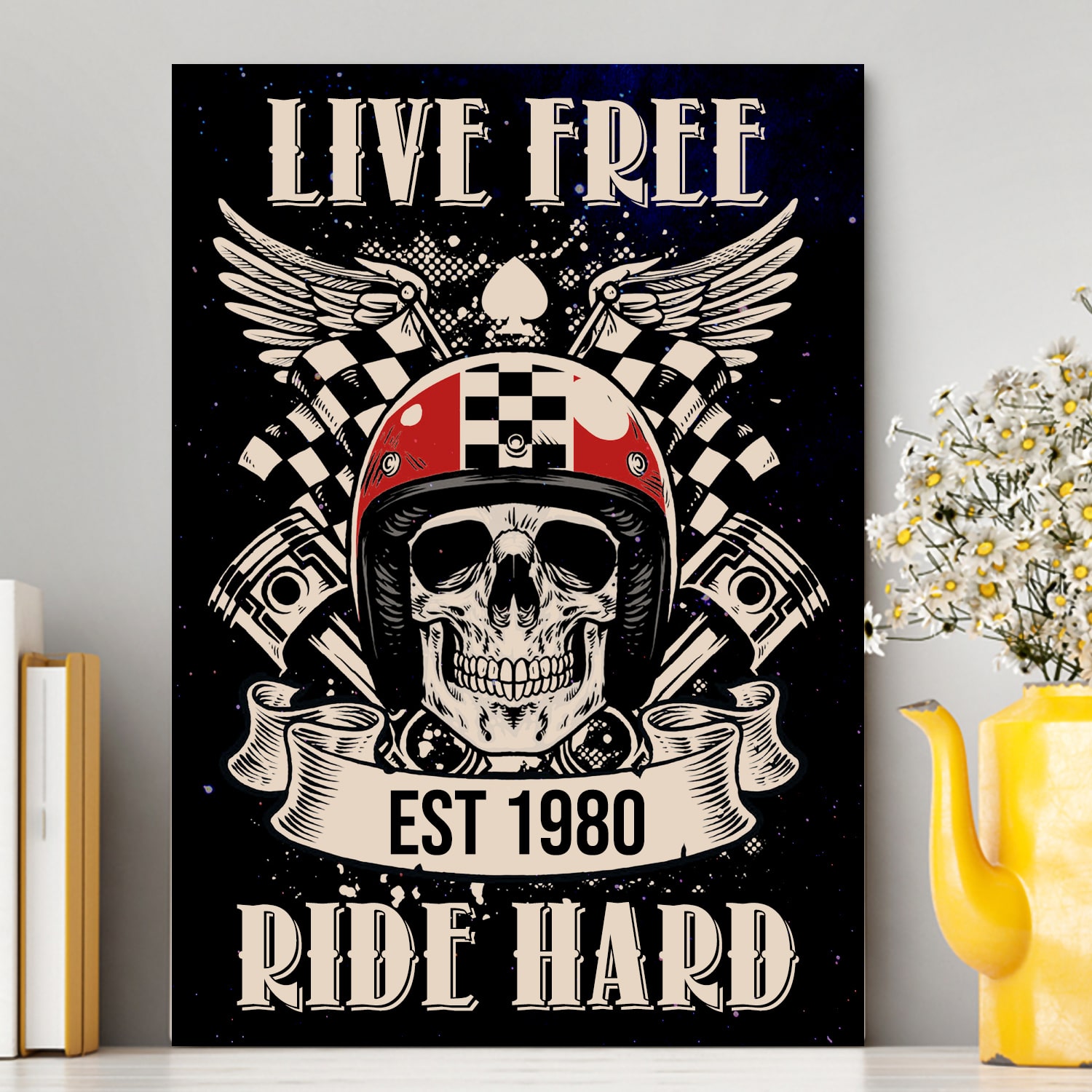 2HP. Live Free (canvas)-mk2-bebas_neue #000000-min