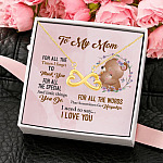 To My Wonderful Mom I Need To Say To I Love You Infinity Heart Pendant Necklace