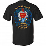 Personalized In Loving Memory Your Wings Were Ready But Our Hearts Were Not Print On Back Only - Plain Front T-Shirt, Black, Unisex T-Shirt