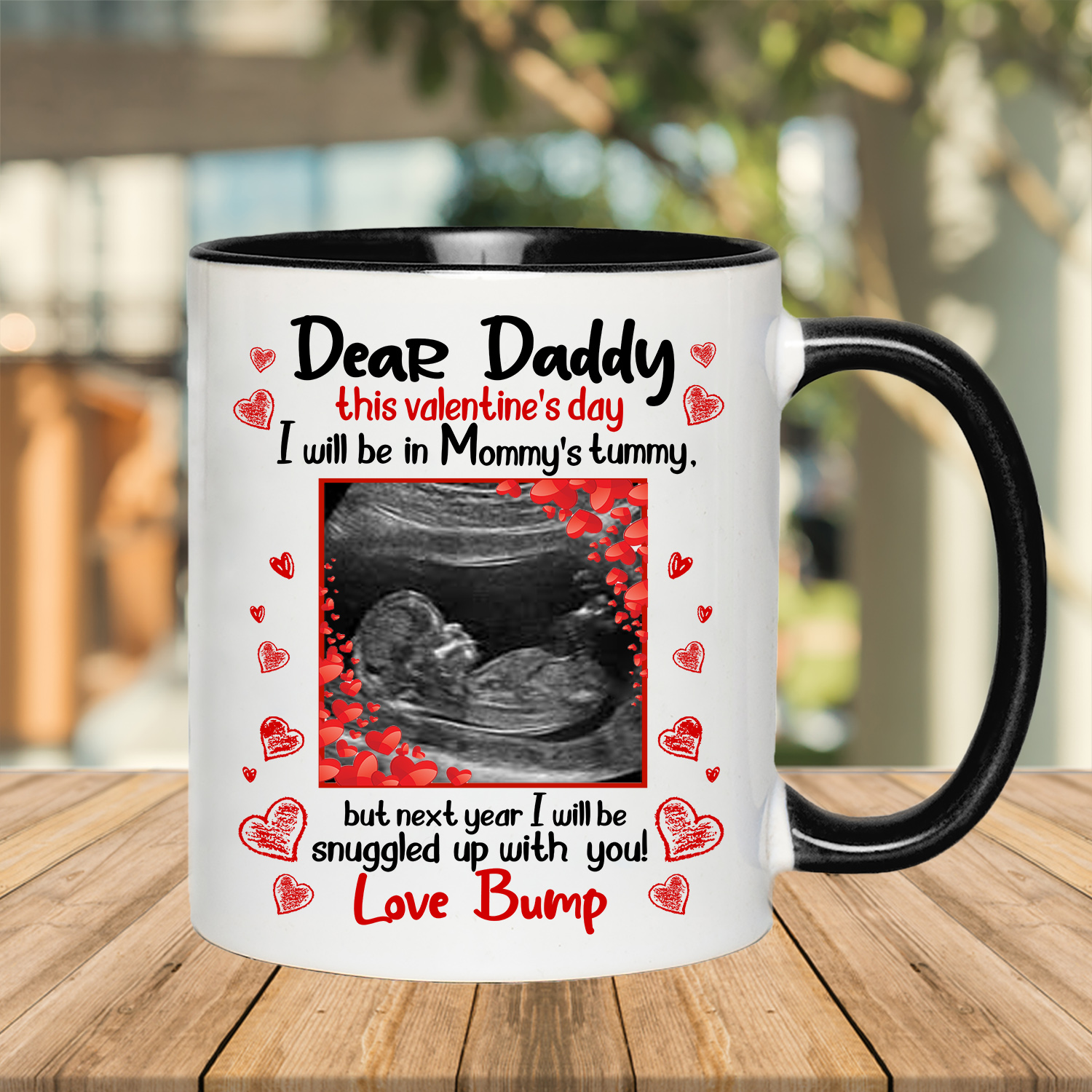 3VT. Dear Daddy This Valentine's Day Custom accent mug mk2