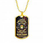 I Served I Sacrificed I Regret Nothing I'm Not A Hero But I'm Proud To Be A Vietnam Veteran Dog Tag Pendant Necklace - Dog Tag (Gold Plated)