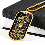 I Served I Sacrificed I Regret Nothing I'm Not A Hero But I'm Proud To Be A Vietnam Veteran Dog Tag Pendant Necklace - Dog Tag (Gold Plated)