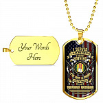 I Served I Sacrificed I Regret Nothing I'm Not A Hero But I'm Proud To Be A Vietnam Veteran Dog Tag Pendant Necklace - Dog Tag (Gold Plated)