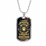 I Served I Sacrificed I Regret Nothing I'm Not A Hero But I'm Proud To Be A Vietnam Veteran Dog Tag Pendant Necklace - Dog Tag (Silver)