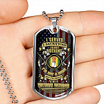 I Served I Sacrificed I Regret Nothing I'm Not A Hero But I'm Proud To Be A Vietnam Veteran Dog Tag Pendant Necklace - Dog Tag (Silver)