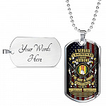 I Served I Sacrificed I Regret Nothing I'm Not A Hero But I'm Proud To Be A Vietnam Veteran Dog Tag Pendant Necklace - Dog Tag (Silver)