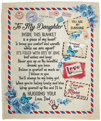 To My Daughter From Dad, White, Cozy Plush Fleece Blanket - 50x60