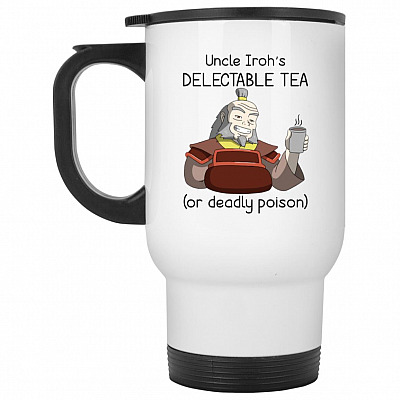 14 oz. White Travel Mug