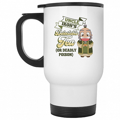 14 oz. White Travel Mug