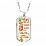 Dear Dad If I Had A Different Dad I Would Punch Him In The Face Dog Tag Pendant Necklace - Dog Tag (Silver)