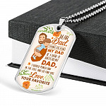 Dear Dad If I Had A Different Dad I Would Punch Him In The Face Dog Tag Pendant Necklace - Dog Tag (Silver)