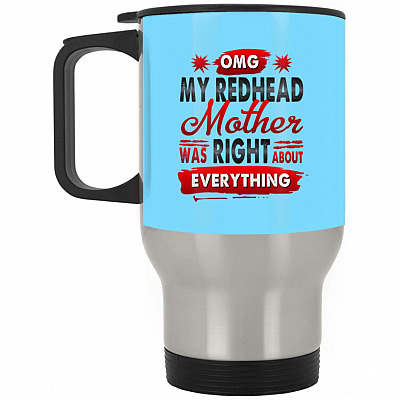 14 oz. Silver Travel Mug