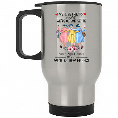 14 oz. Silver Travel Mug