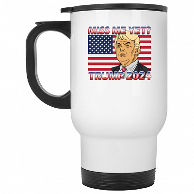 14 oz. White Travel Mug