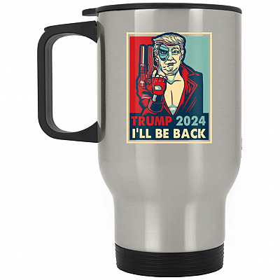 14 oz. Silver Travel Mug