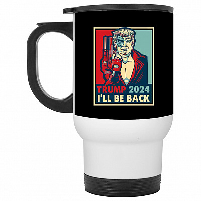 14 oz. White Travel Mug