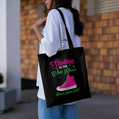 Alternative view of Chucks And Pearls Kamala   All Over Print Tote Bag - Kamala Harris VP Mr Vice President Gift