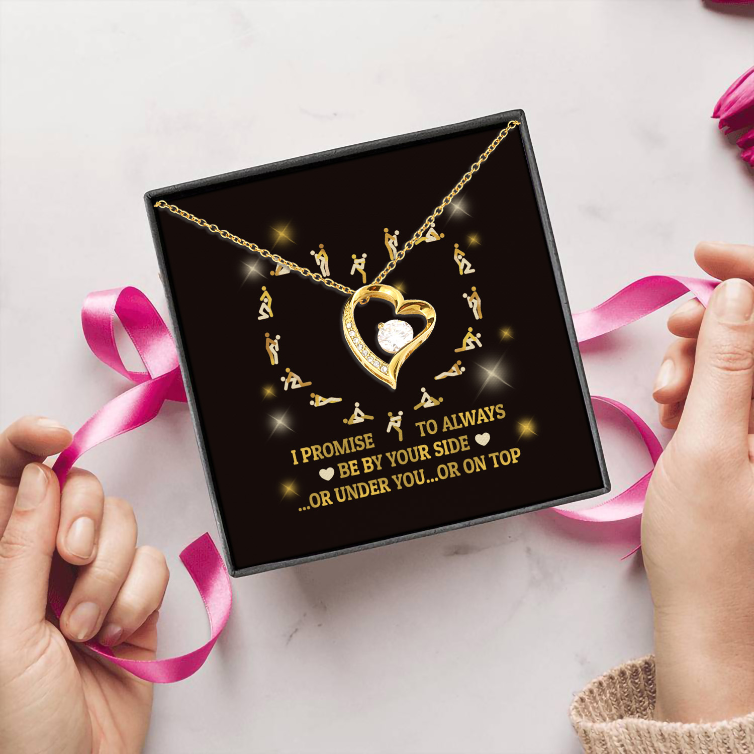 1LV. On Top of You Message (3) Forever Love Necklace (Gold) 5