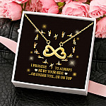 I Promise to Always Be by Your Side or Under You or on Top Infinity Heart Pendant Necklace