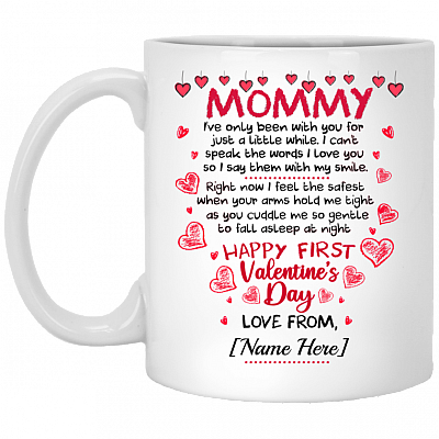Personalized Mommy I've Only Been with You Valentine Coffee Mug - Beer Stein - Water Bottle - Color Changing Mug, White, 11 oz. White Mug