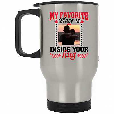 14 oz. Silver Travel Mug