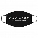 Realtor Mask, Black, Cloth Face Cover – Medium/Large