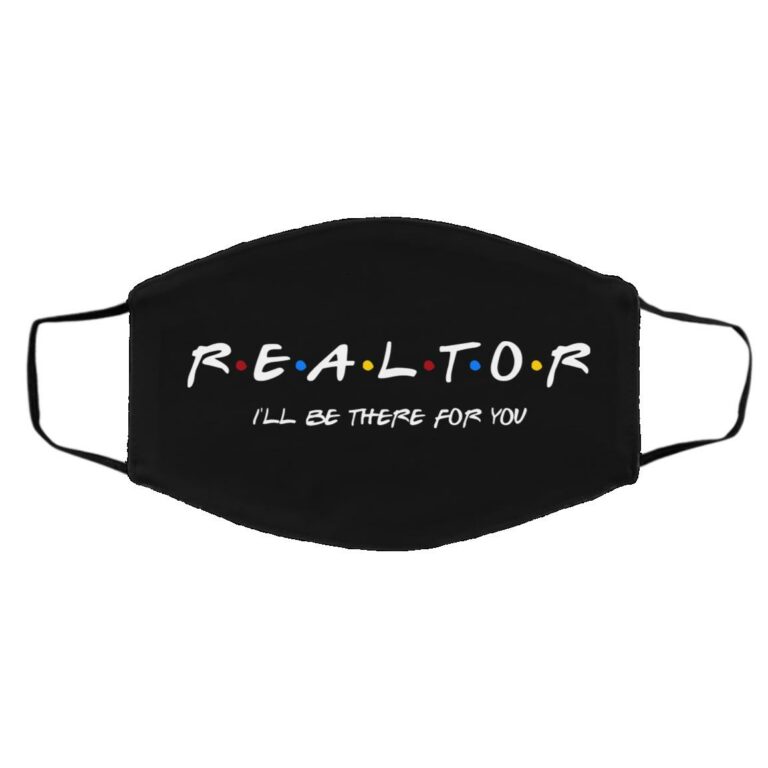 Realtor Mask, Black, Cloth Face Cover – Medium/Large