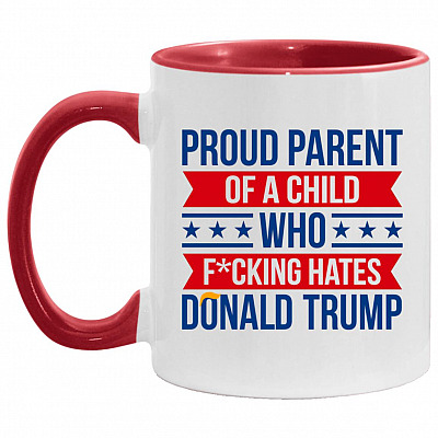 Proud Accent Mug, White/Red, 11 oz. Accent Mug