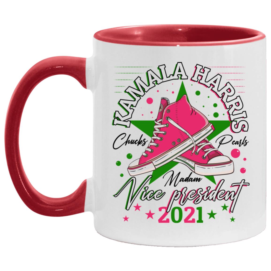 mug, White/Red, 11 oz. Accent Mug