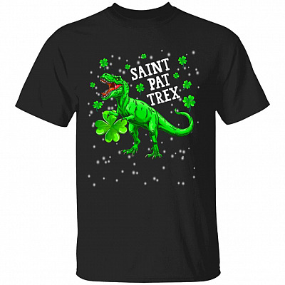 Saint Pat Trex Irish Gaelic T-shirt, Black, Unisex T-Shirt