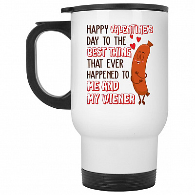 14 oz. White Travel Mug