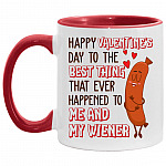 AM11OZ Accent Mug, White/Red, 11 oz. Accent Mug
