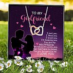 5KT. To My Girlfriend Valentine(5) Interlocking Hearts Necklace 7
