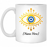 Personalized Greek Blue, White, 11 oz. White Mug