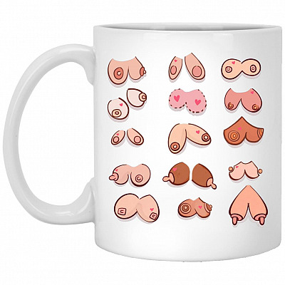 boob mug, White, 11 oz. White Mug