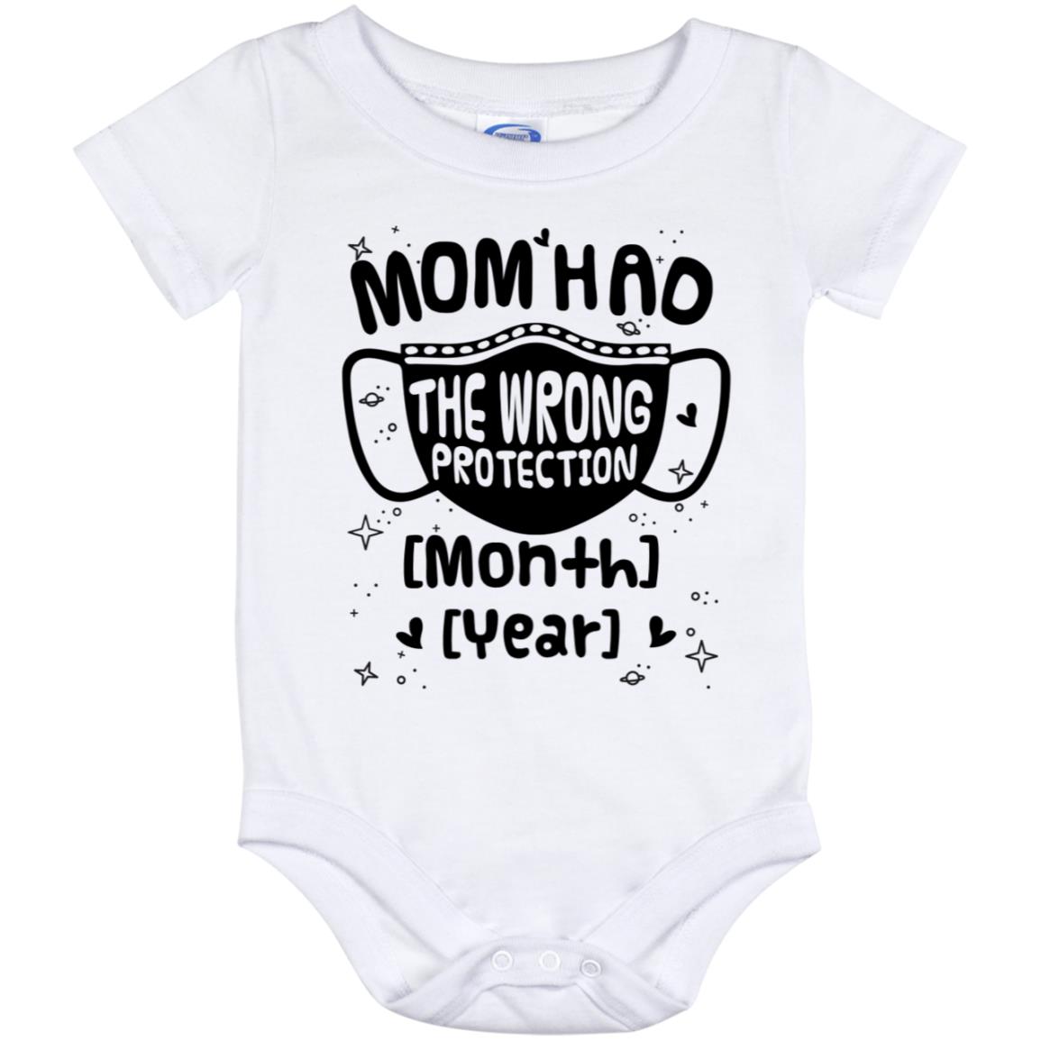 wrong mom, White, Baby Onesie - 12 Month wrong mom, White, Baby Onesie - 12 Month