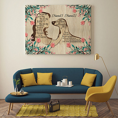 Alternative view of Personalized Dachshund Girl Dog You Are Not Just A Dog You Are My Sanity Framed Canvas Prints - Unframed Poster