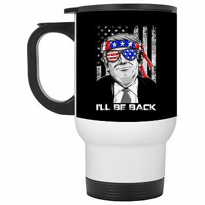 14 oz. White Travel Mug
