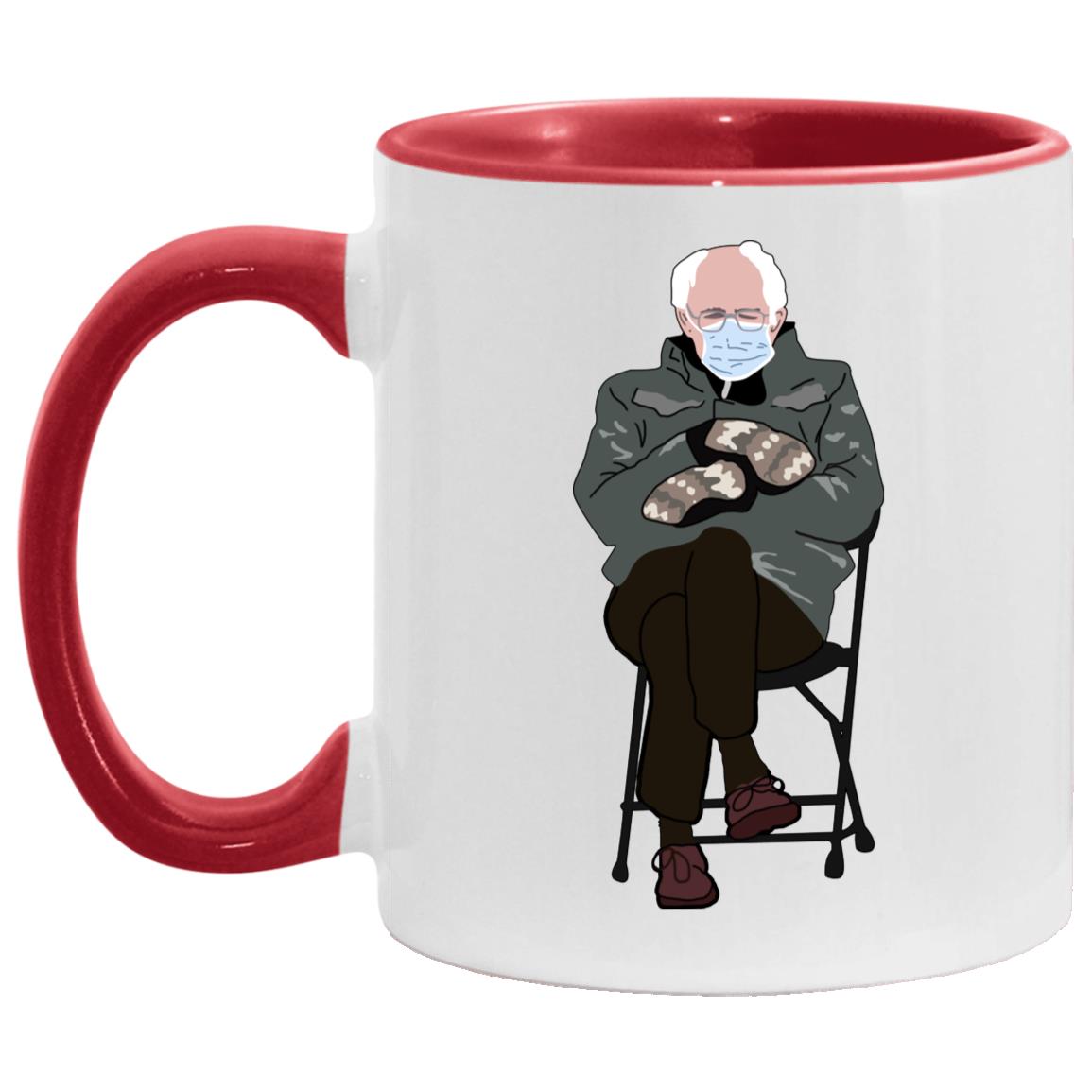 Bernie Inauguration 2021 Accent Mug, White/Red, 11 oz. Accent Mug Bernie Inauguration 2021 Accent Mug, White/Red, 11 oz. Accent Mug
