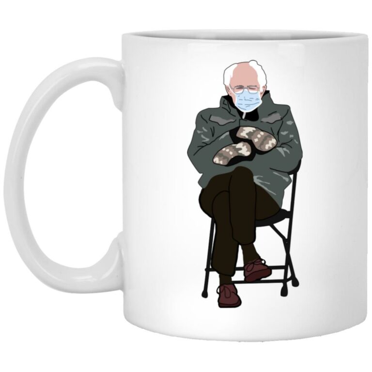 2021 Bernie Sanders Ceramic Coffee Mug, White, 11 oz. White Mug
