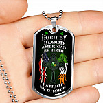 Irish By Blood American By Birth Patriot By Choice St Patrick's Day Luxury Dog Tag Pendant Necklace - Dog Tag (Silver) Irish By Blood American By Birth Patriot By Choice St Patrick's Day Luxury Dog Tag Pendant Necklace - Dog Tag (Silver)