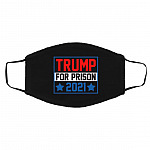 Trump For Prison 2021  Mask, Black, Cloth Face Cover – Medium/Large Trump For Prison 2021 Mask, Black, Cloth Face Cover – Medium/Large
