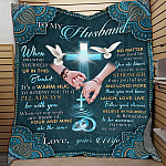 2VT. To My Husband When You Wrap Yourself blanket mockup