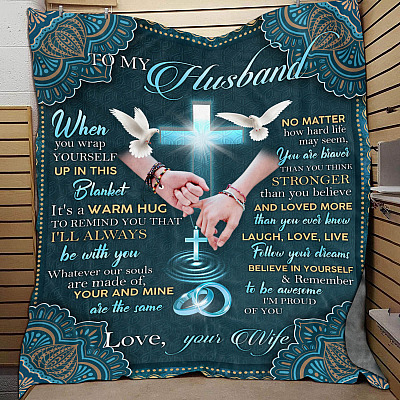 Alternative view of To My Husband When You Wrap Yourself Up In This Blanket It's A Warm Hug Fleece Blanket - Mink Sherpa Blanket